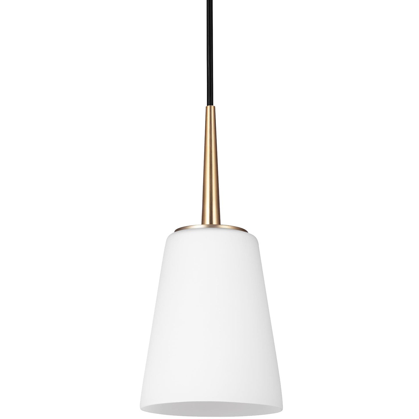 Driscoll One Light Mini-Pendant in Satin Brass