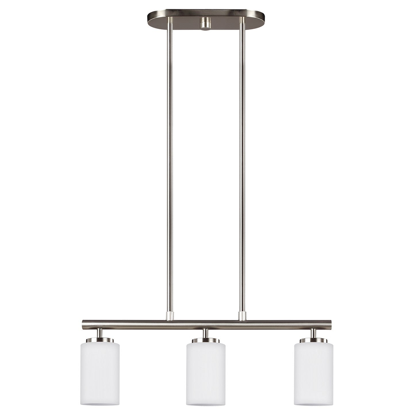 Oslo Three Light Island Pendant in Brushed Nickel