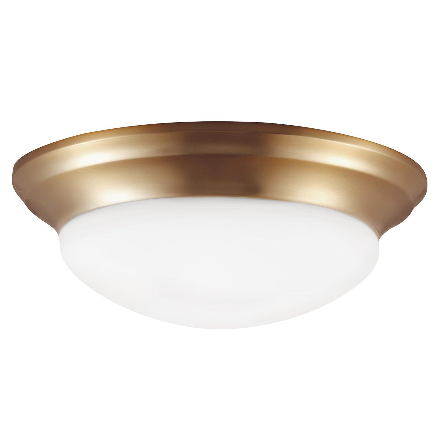 Nash Two Light Flush Mount in Satin Brass