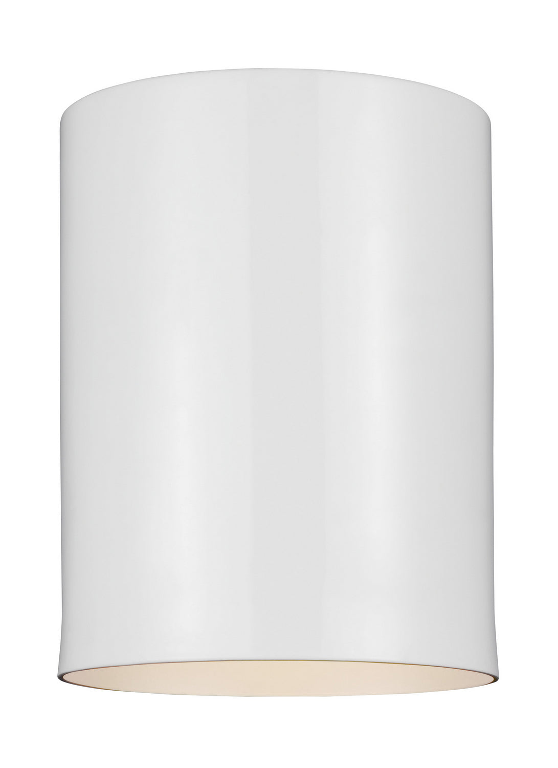 Outdoor Cylinders One Light Outdoor Flush Mount in White