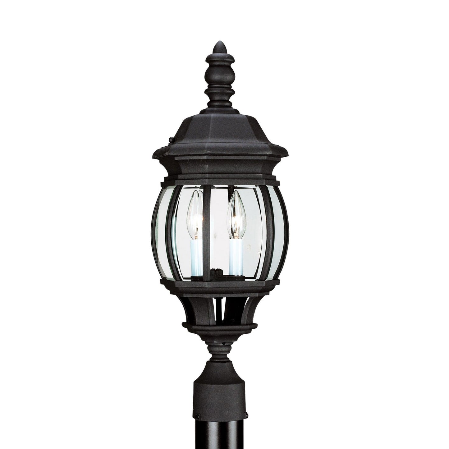 Wynfield Two Light Outdoor Post Lantern in Black