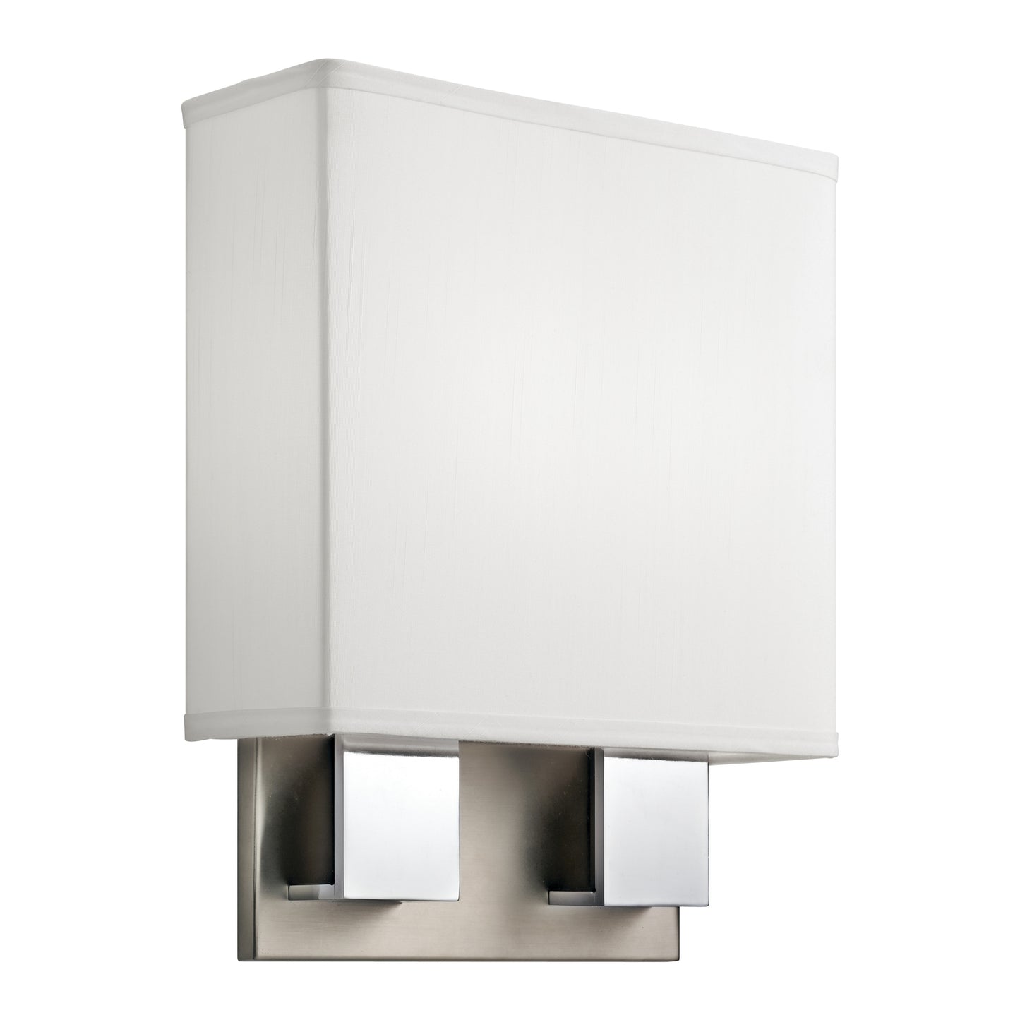 LED Wall Sconce in Brushed Nickel & Chrome