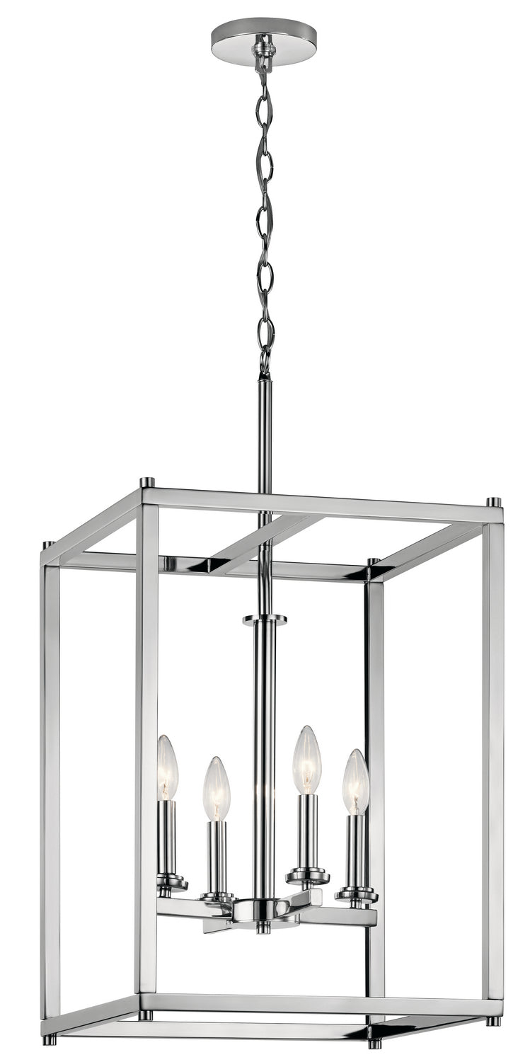Crosby Four Light Foyer Pendant in Chrome