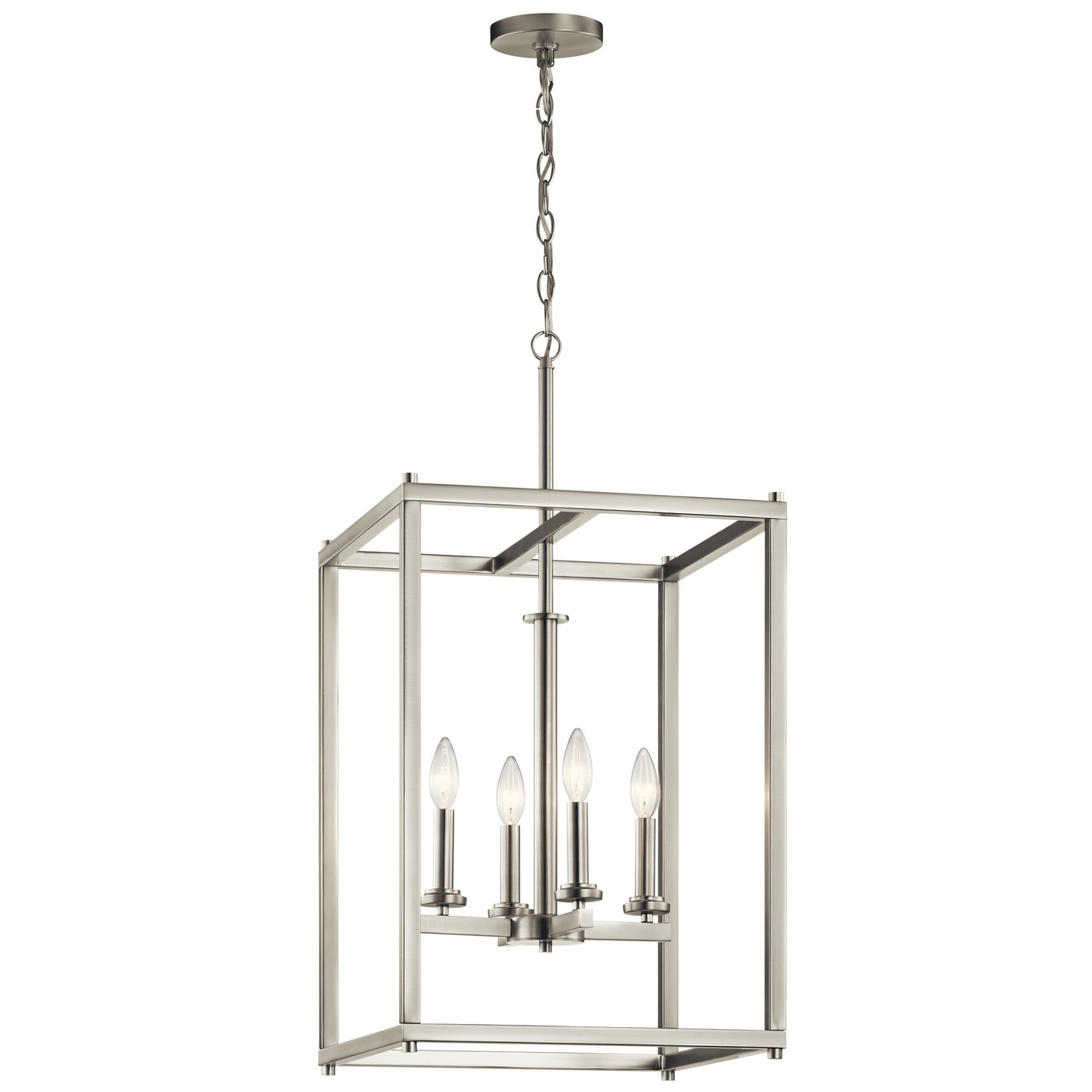 Crosby Four Light Foyer Pendant in Brushed Nickel
