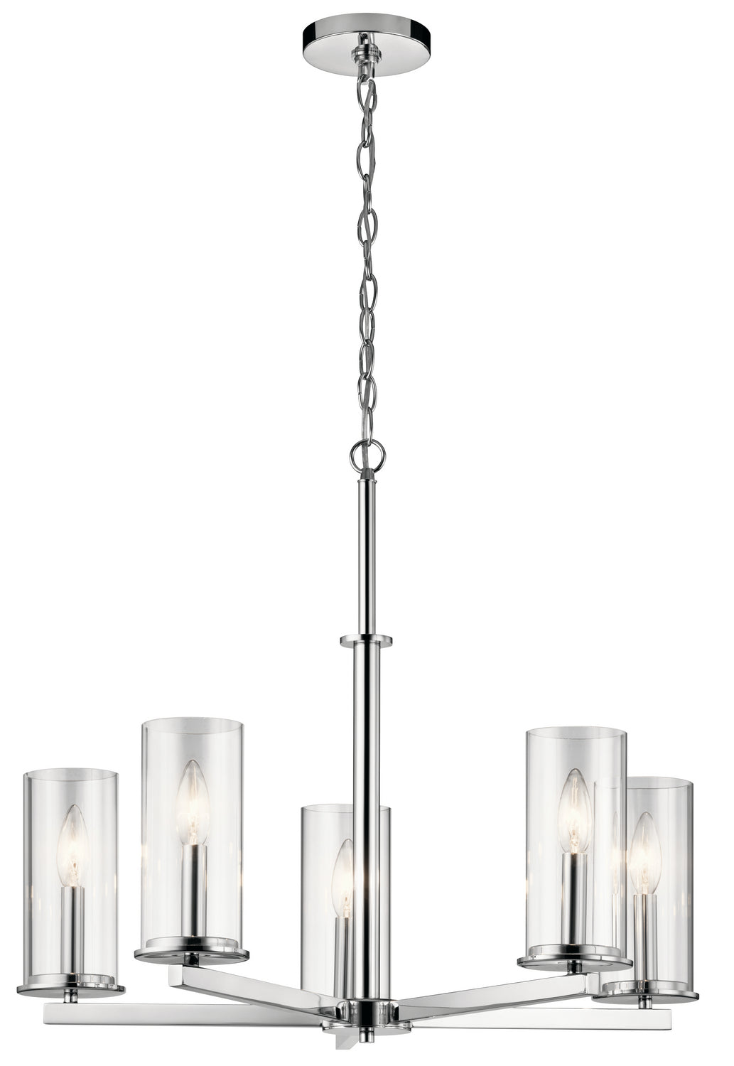 Crosby Five Light Chandelier in Chrome