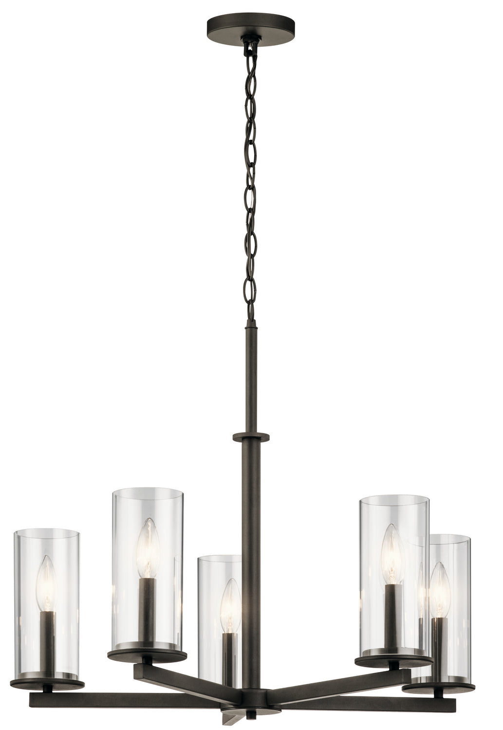 Crosby Five Light Chandelier in Olde Bronze