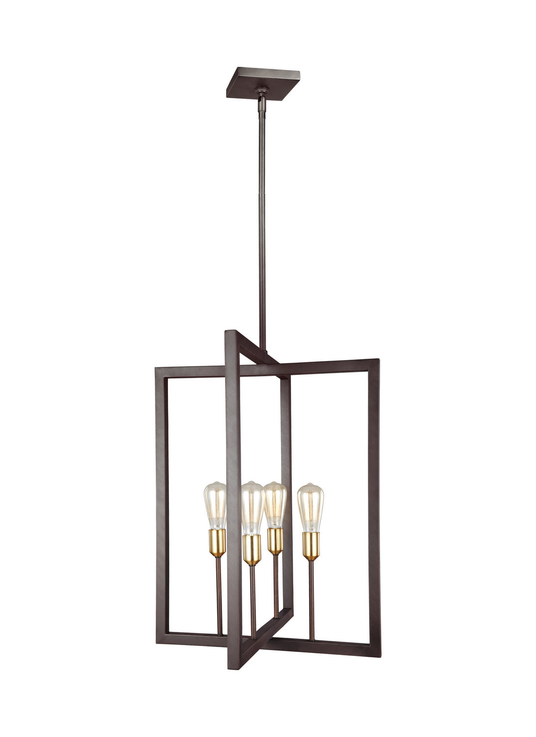 Finnegan Four Light Chandelier in New World Bronze