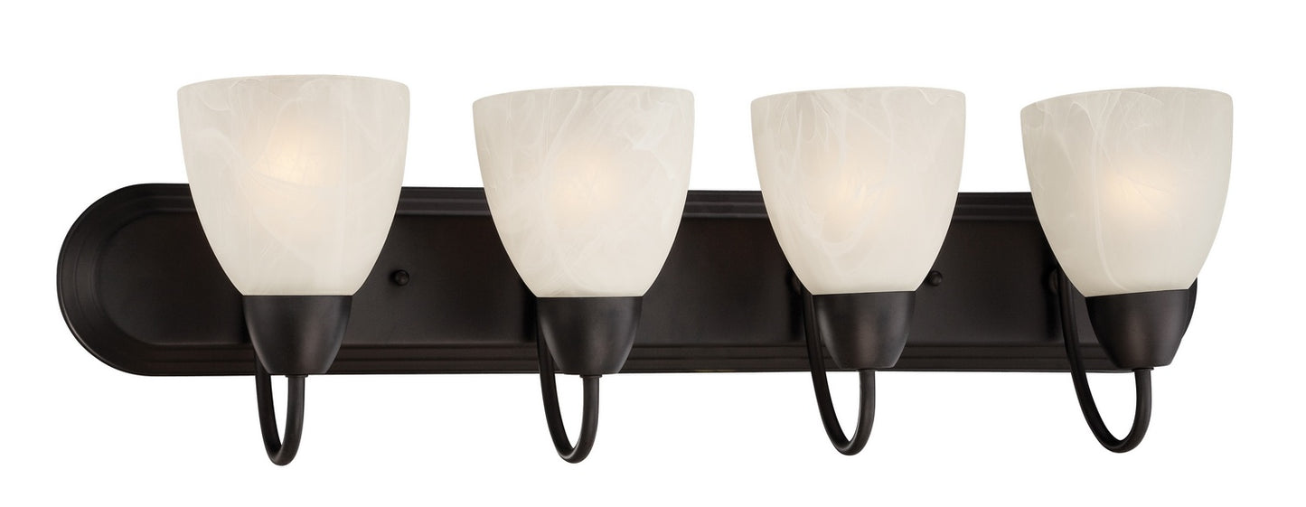 Torino Four Light Bath Bar in Oil Rubbed Bronze