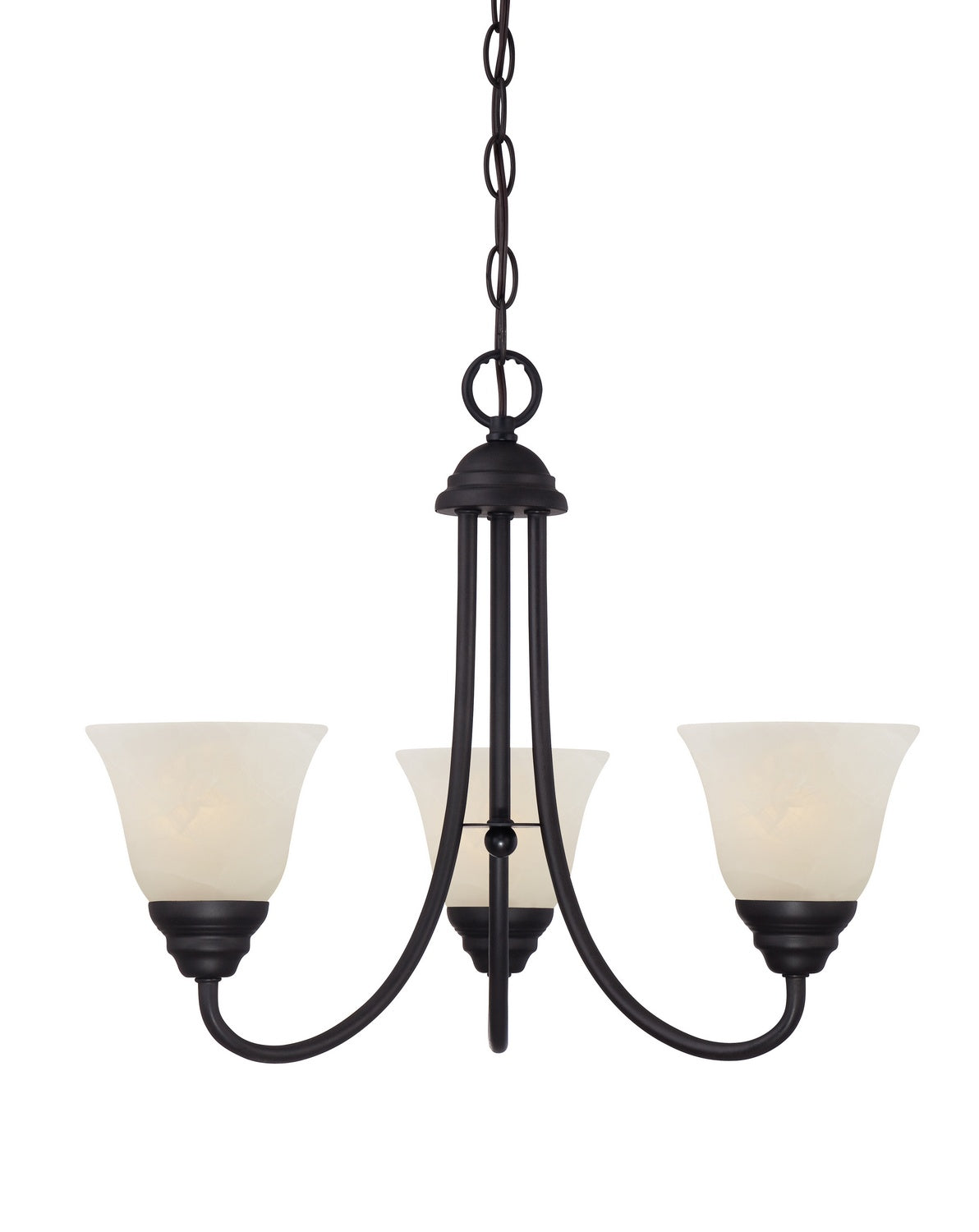 Kendall Three Light Chandelier in Oil Rubbed Bronze