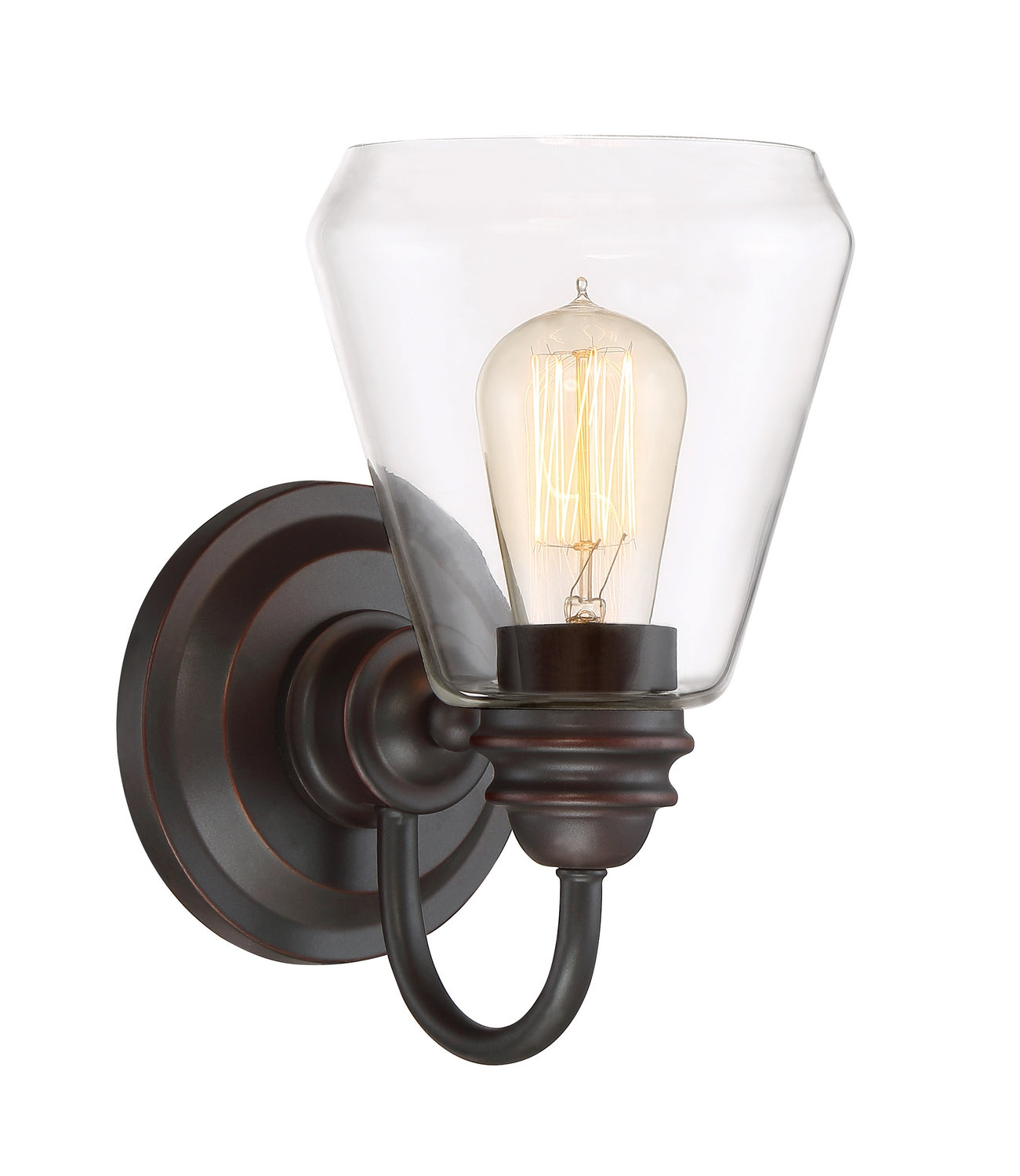 Foundry One Light Wall Sconce in Satin Bronze