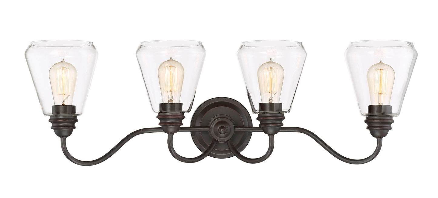 Foundry Four Light Bath in Satin Bronze
