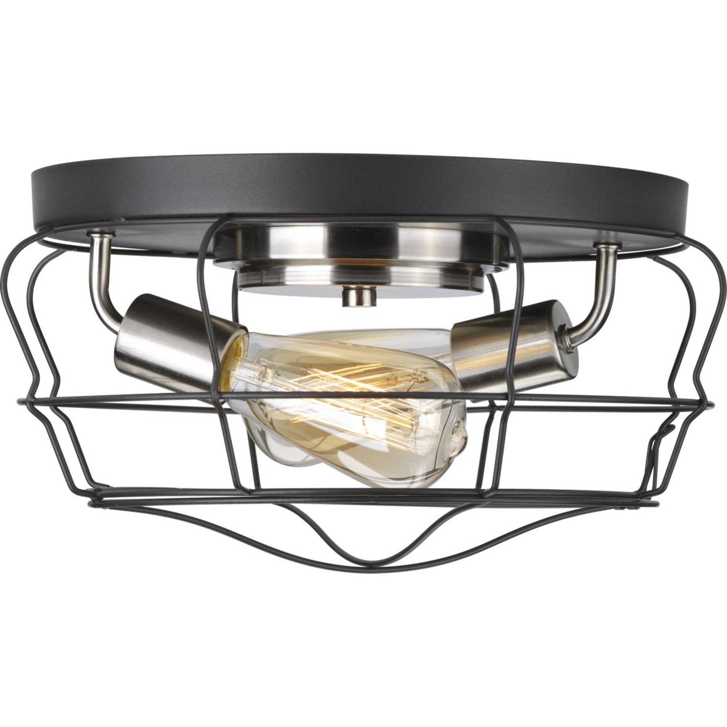 Gauge Two Light Flush Mount in Graphite