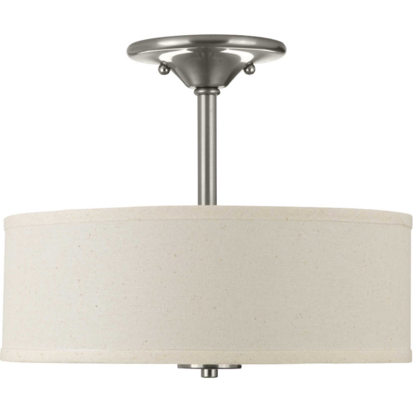 Inspire Two Light Semi-Flush Mount in Brushed Nickel