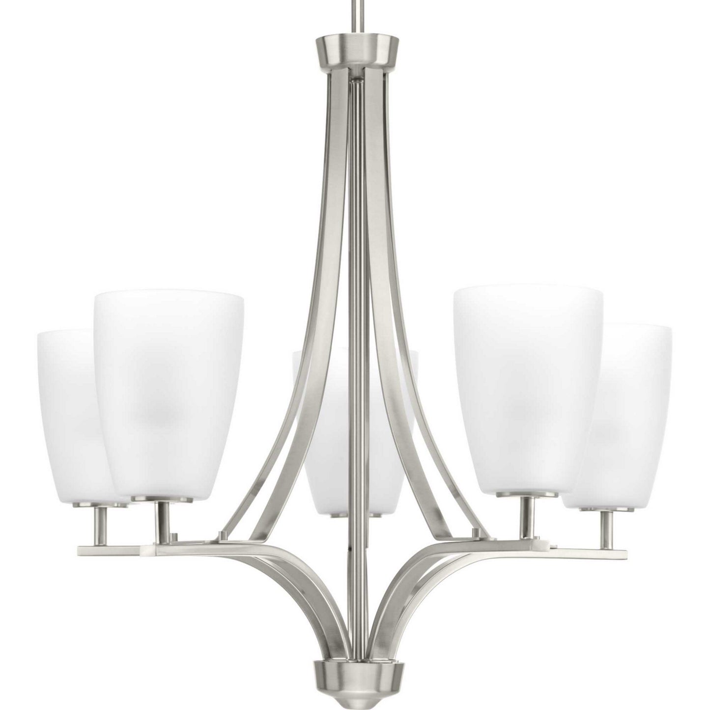 Progress Lighting - P400043-009 - Five Light Chandelier - Leap - Brushed Nickel
