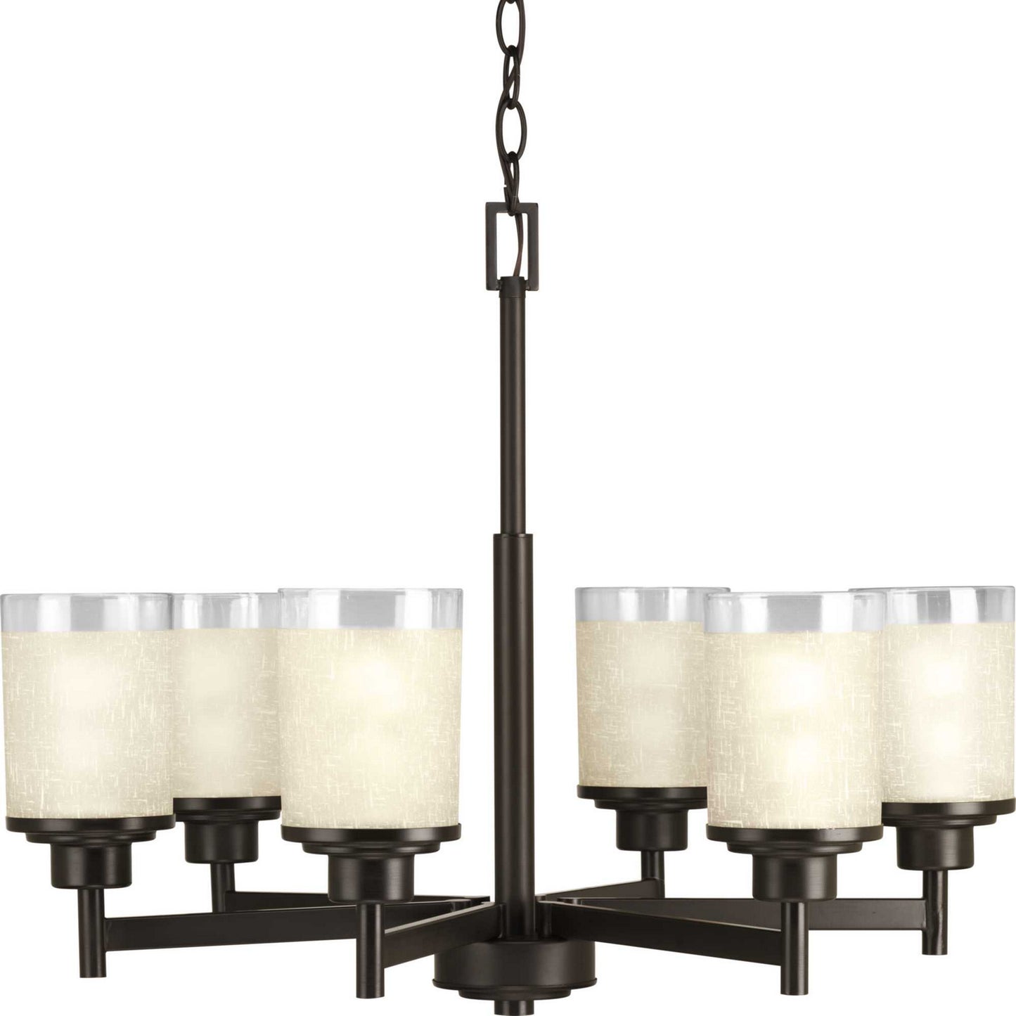 Alexa Six Light Chandelier in Antique Bronze