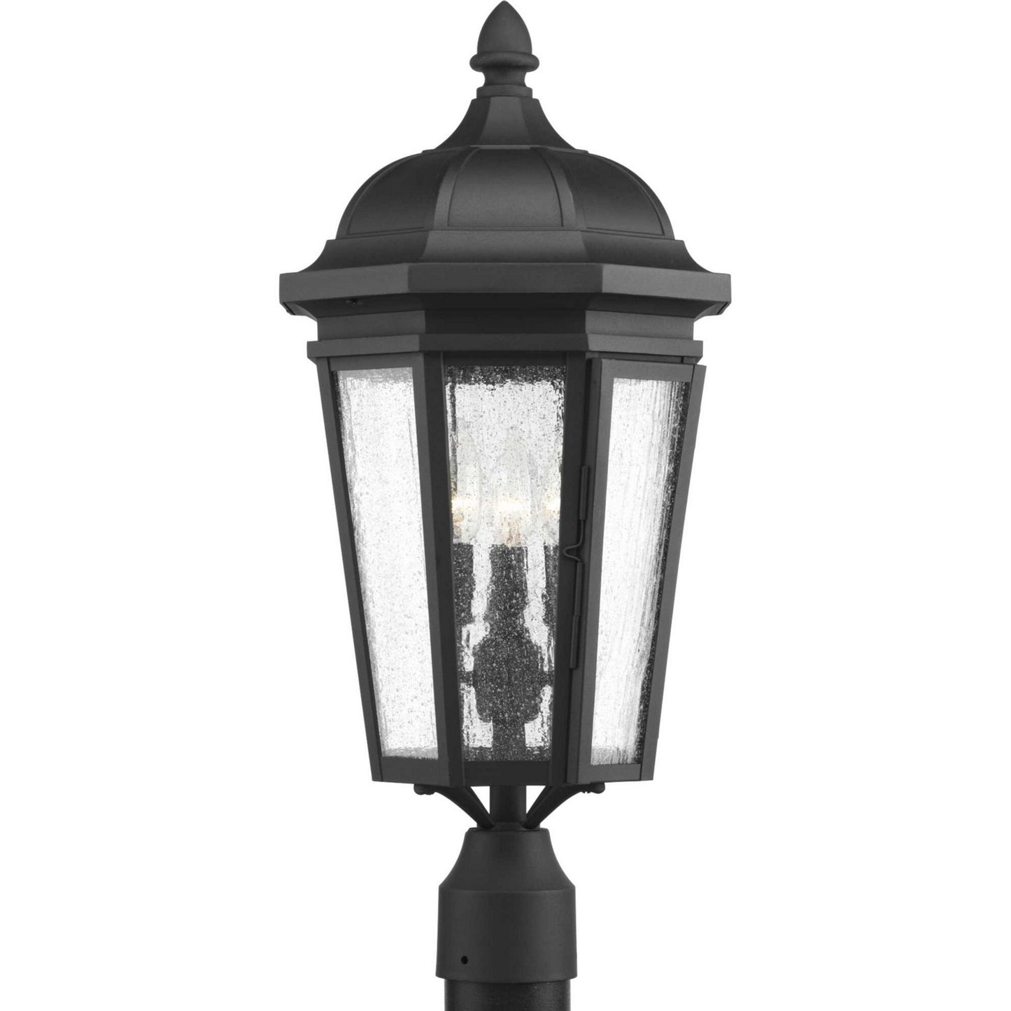 Verdae Three Light Post Lantern in Black