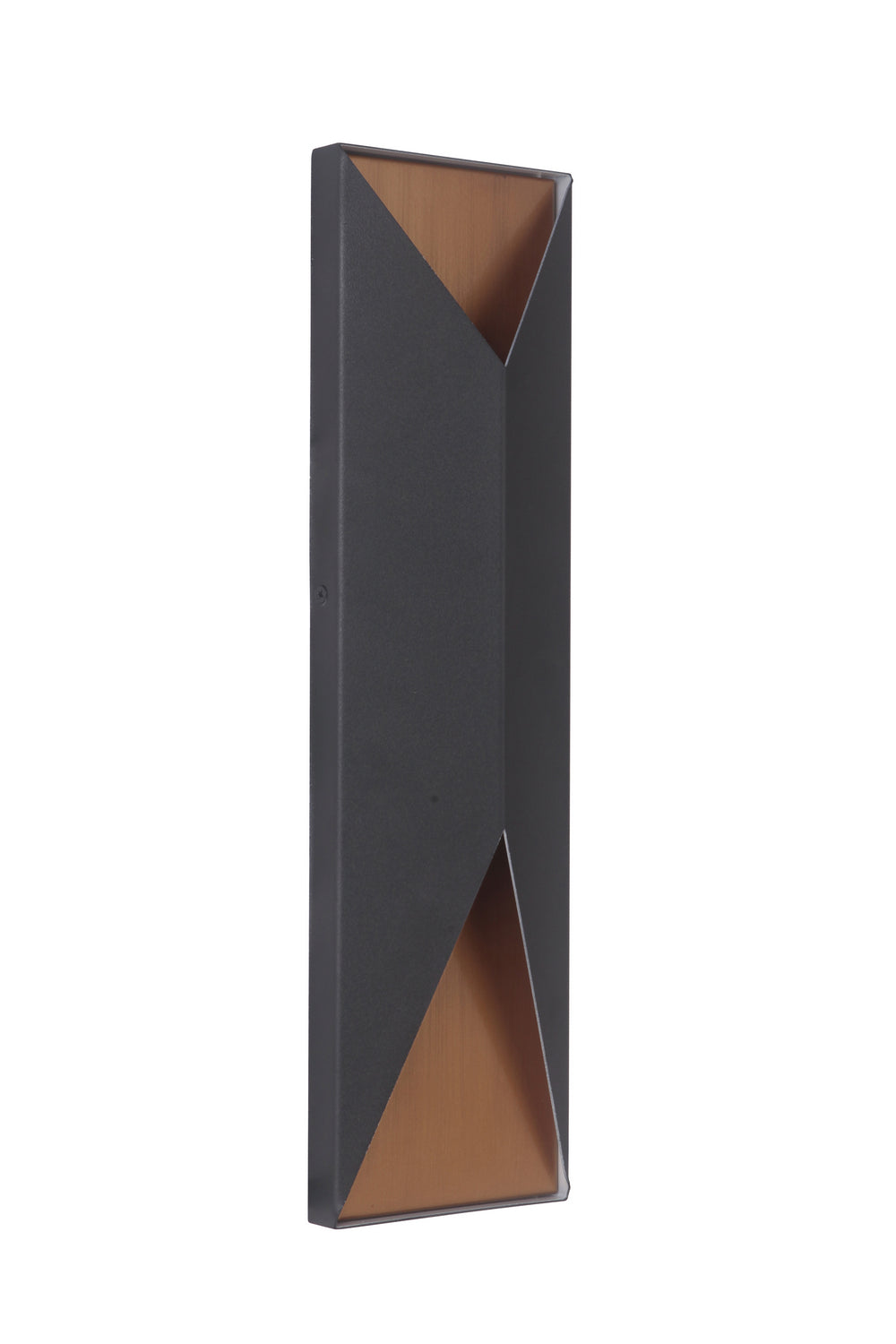 Peak LED Outdoor Pocket Sconce in Textured Black / Satin Brass