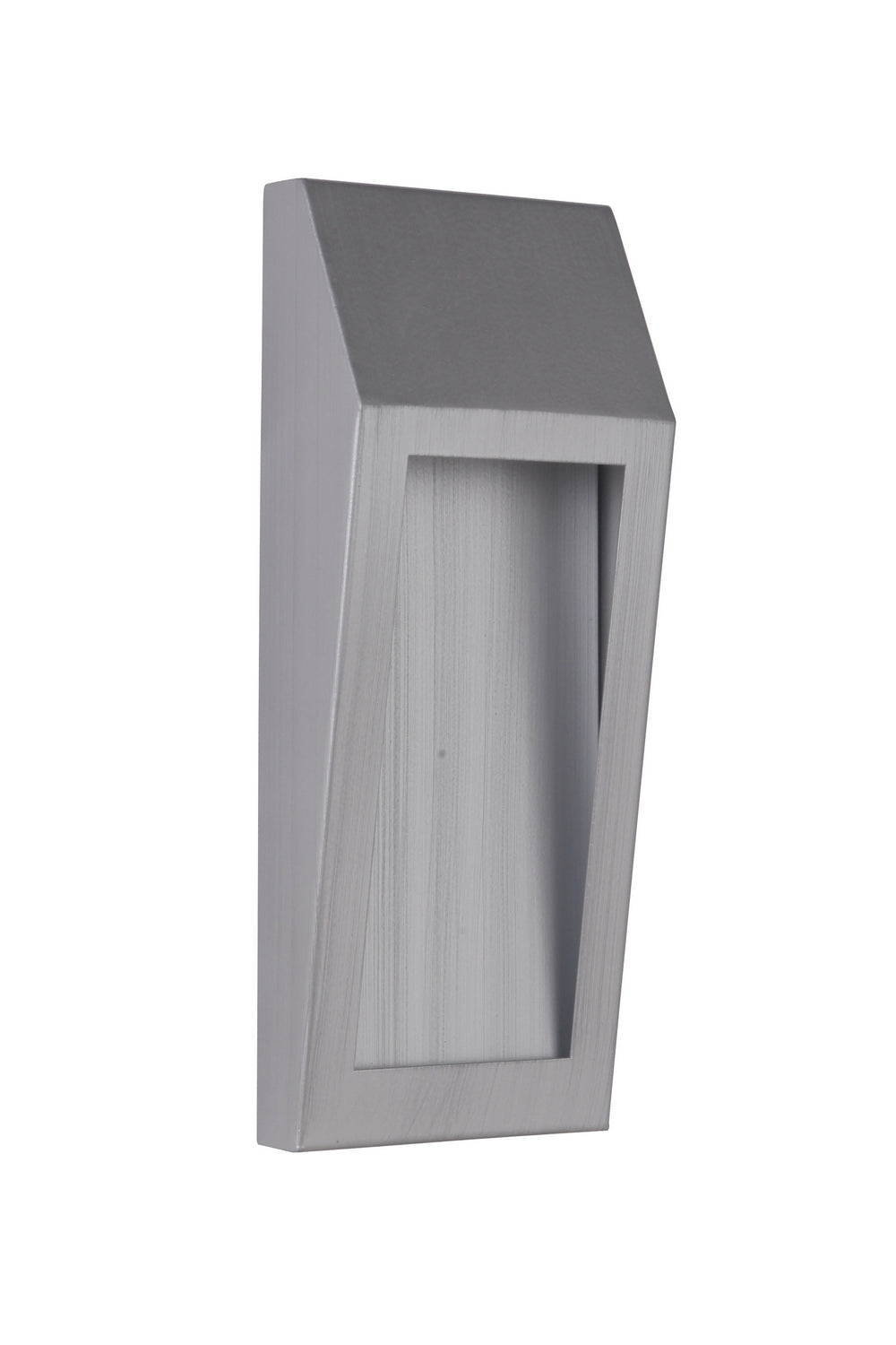 Wedge LED Outdoor Pocket Sconce in Brushed Aluminum