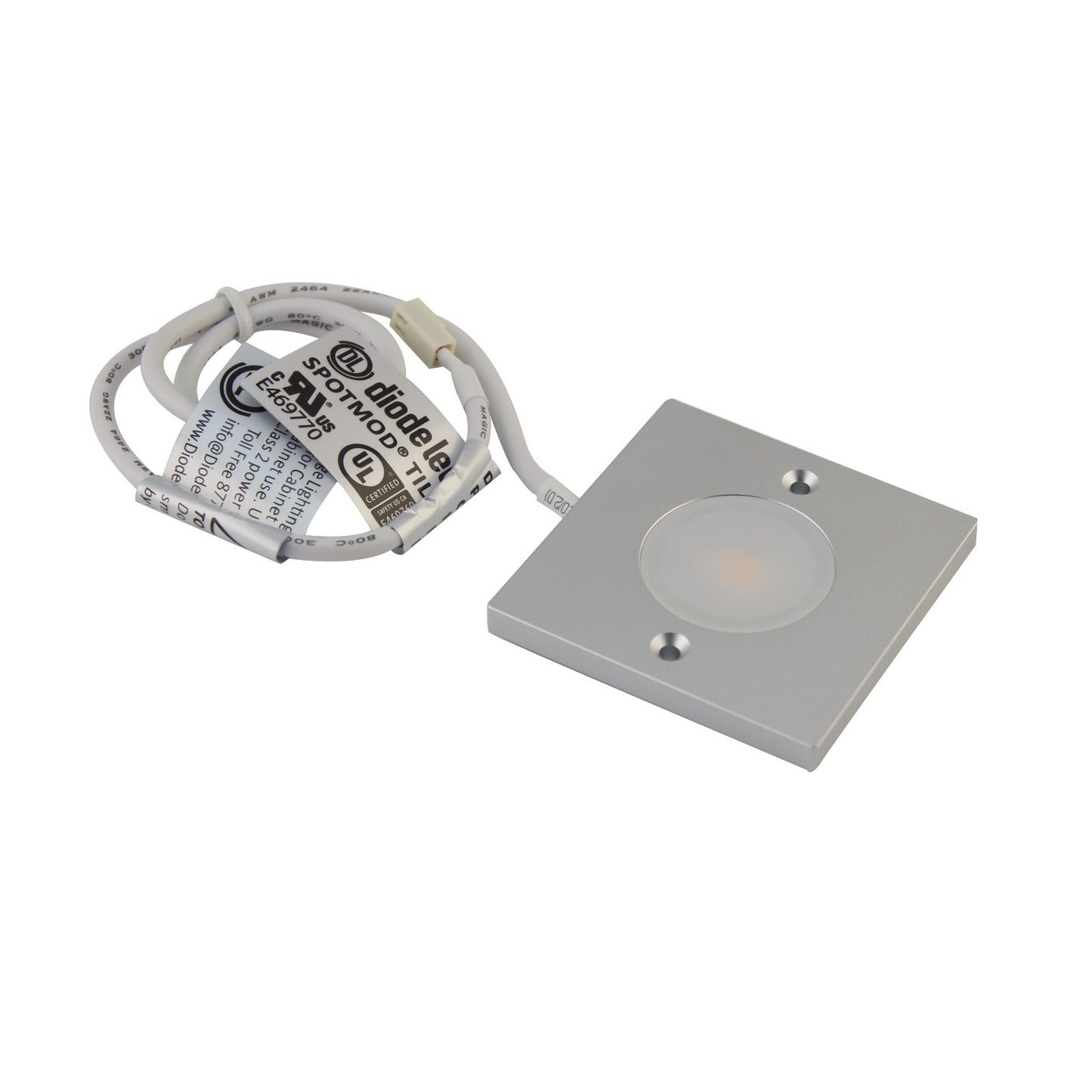 Spotmod Tile LED Fixture in Brushed Aluminum