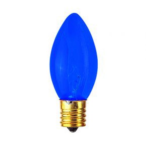 7W C9 TRANSPARENT BLUE E17 120V