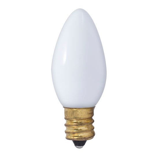 7W C9 WHITE E17 120V