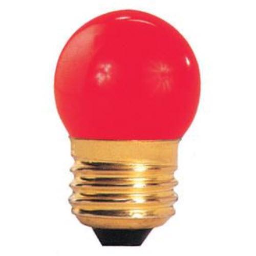 7.5W S11 Sign Ceramic Red E26 Medium 130V 702707 7.5S11R