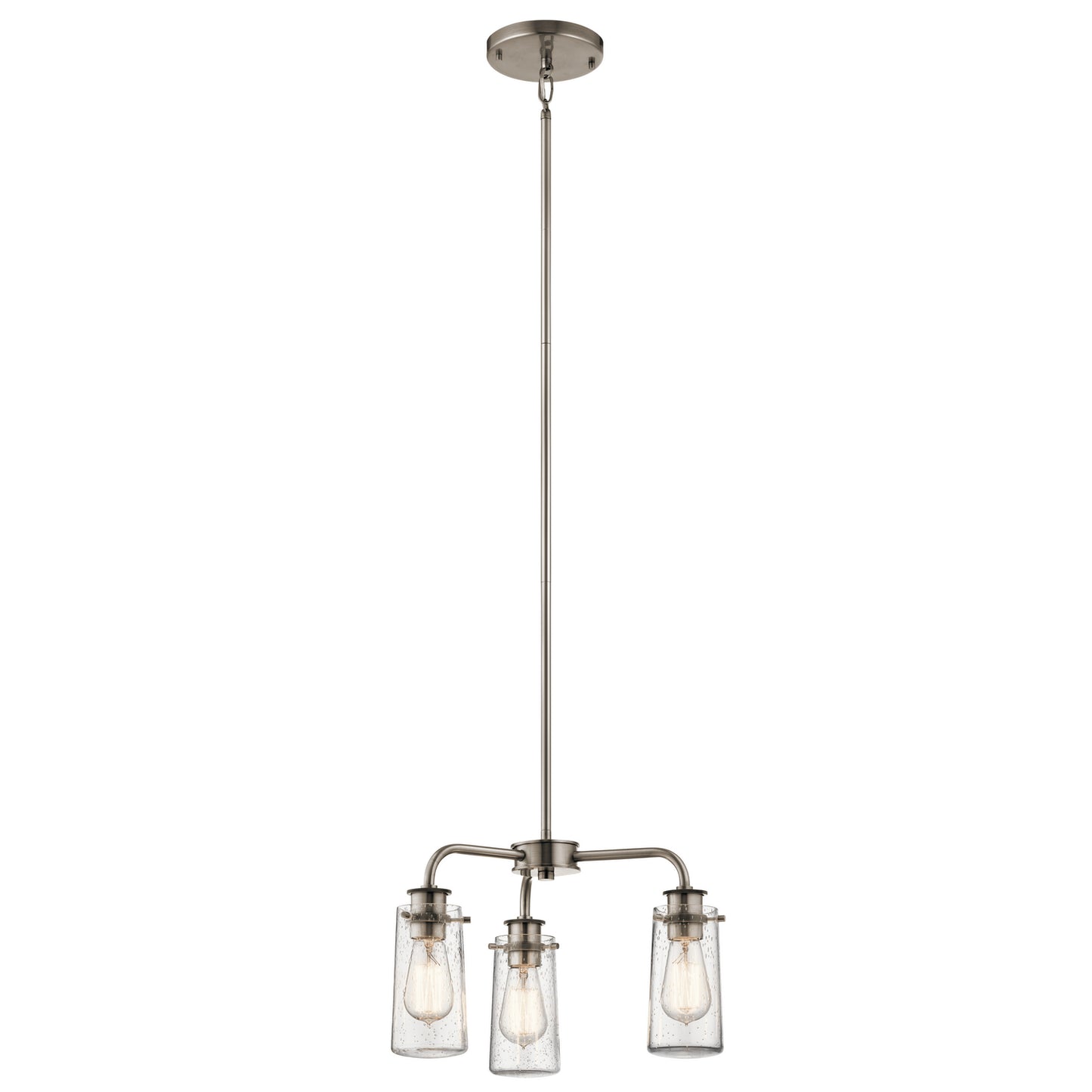 Braelyn Three Light Chandelier/Semi Flush in Classic Pewter