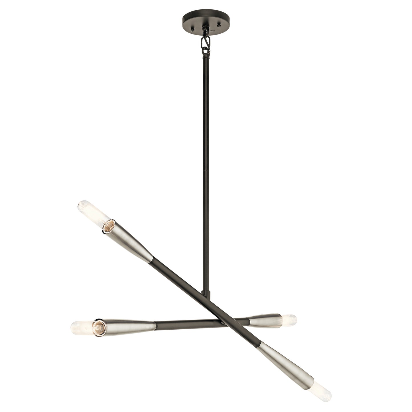 Branches Four Light Chandelier in Black