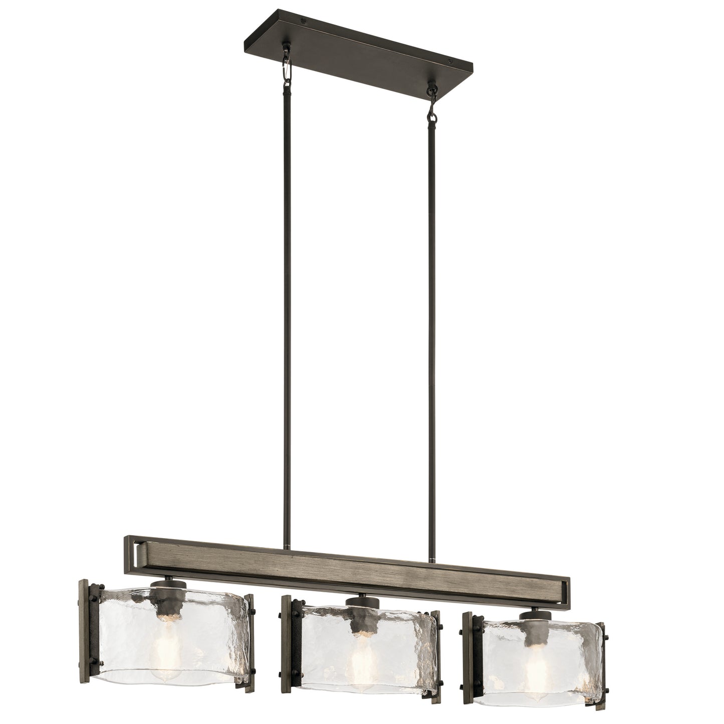 Aberdeen Three Light Linear Chandelier in Olde Bronze