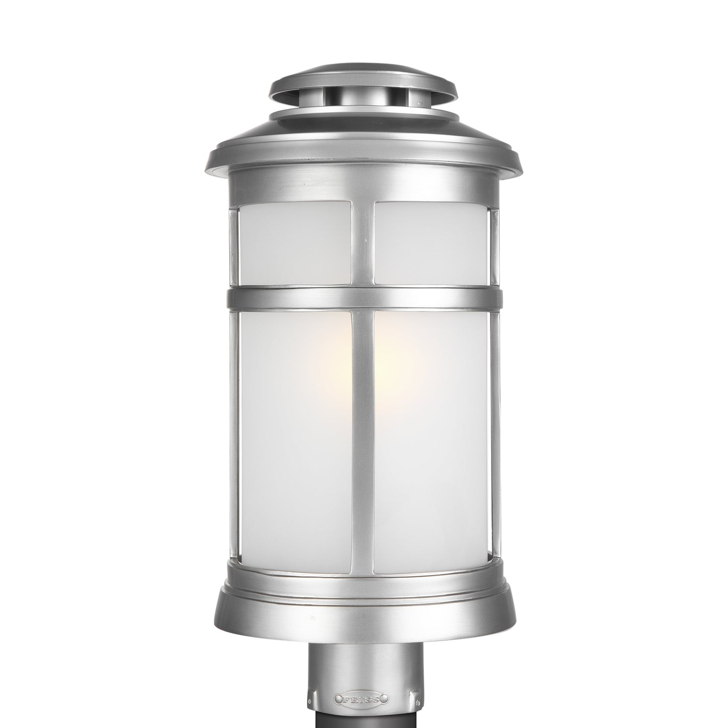 Newport One Light Post Lantern in Painted Brushed Steel