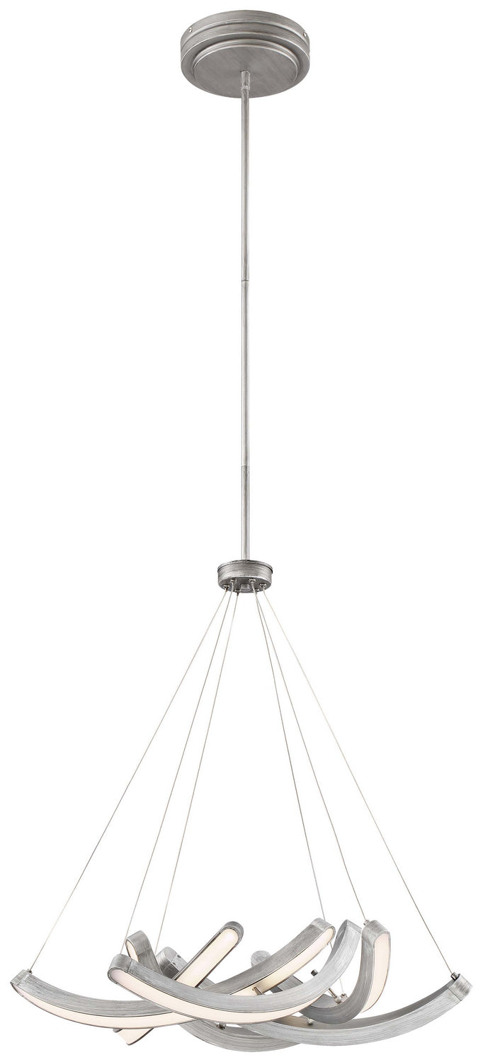 Swing Time LED Pendant in Brushed Silver