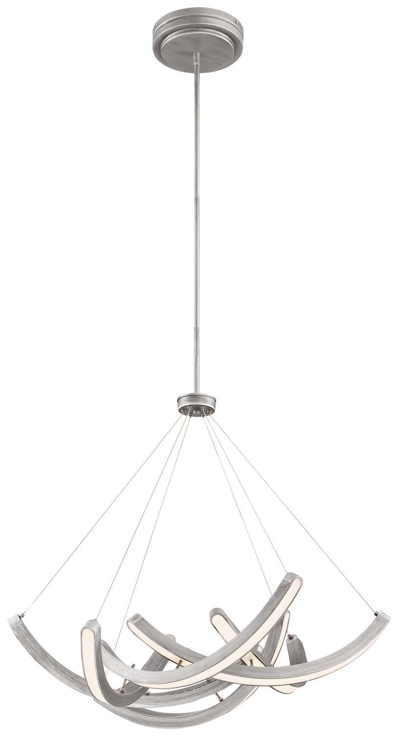 Swing Time LED Pendant in Brushed Silver