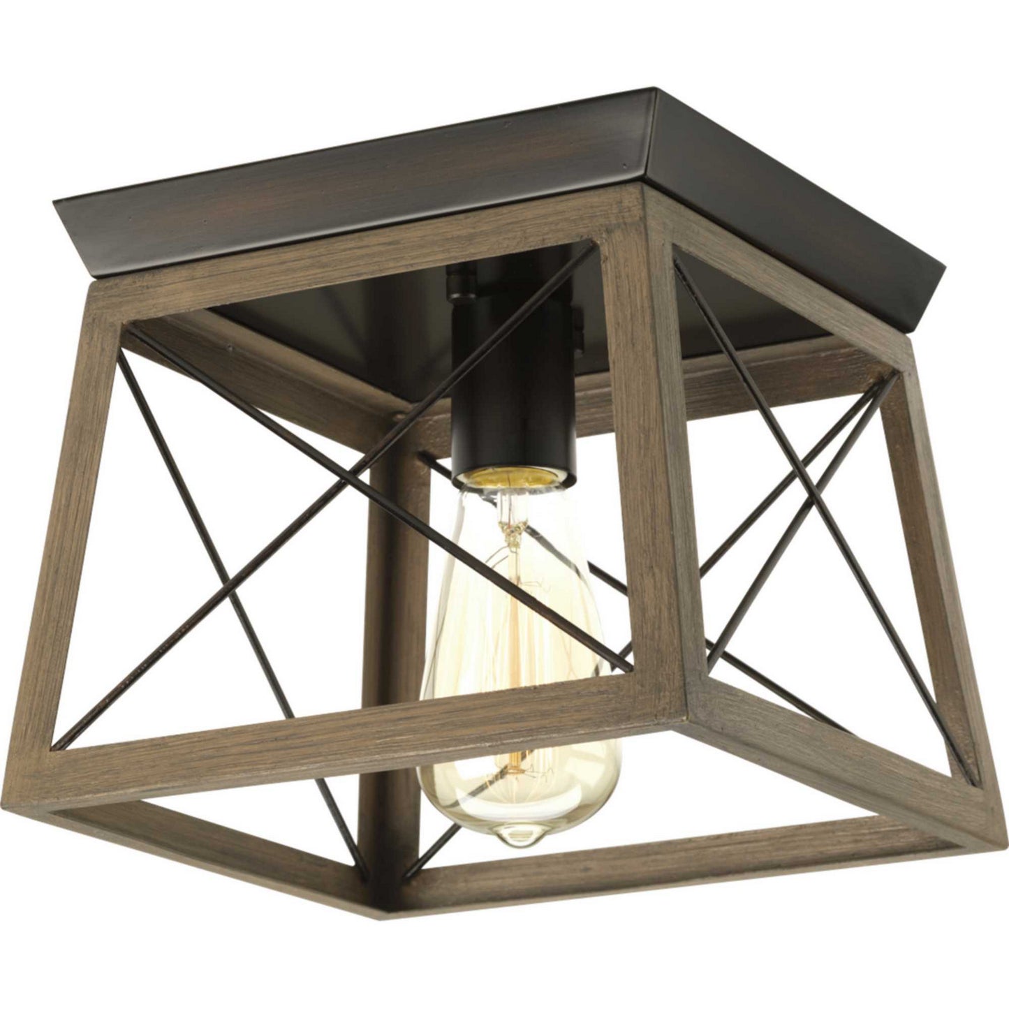 Briarwood One Light Flush Mount in Antique Bronze