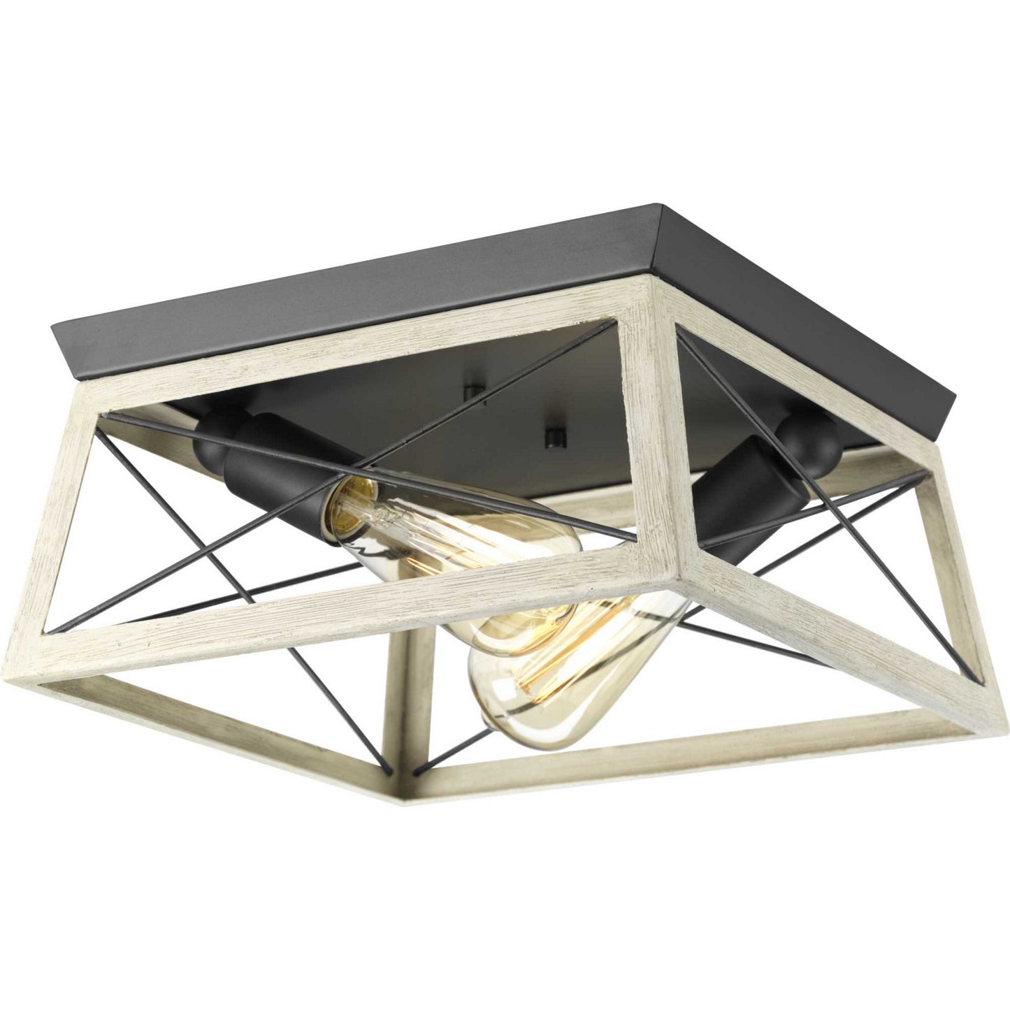 Briarwood Two Light Flush Mount in Graphite
