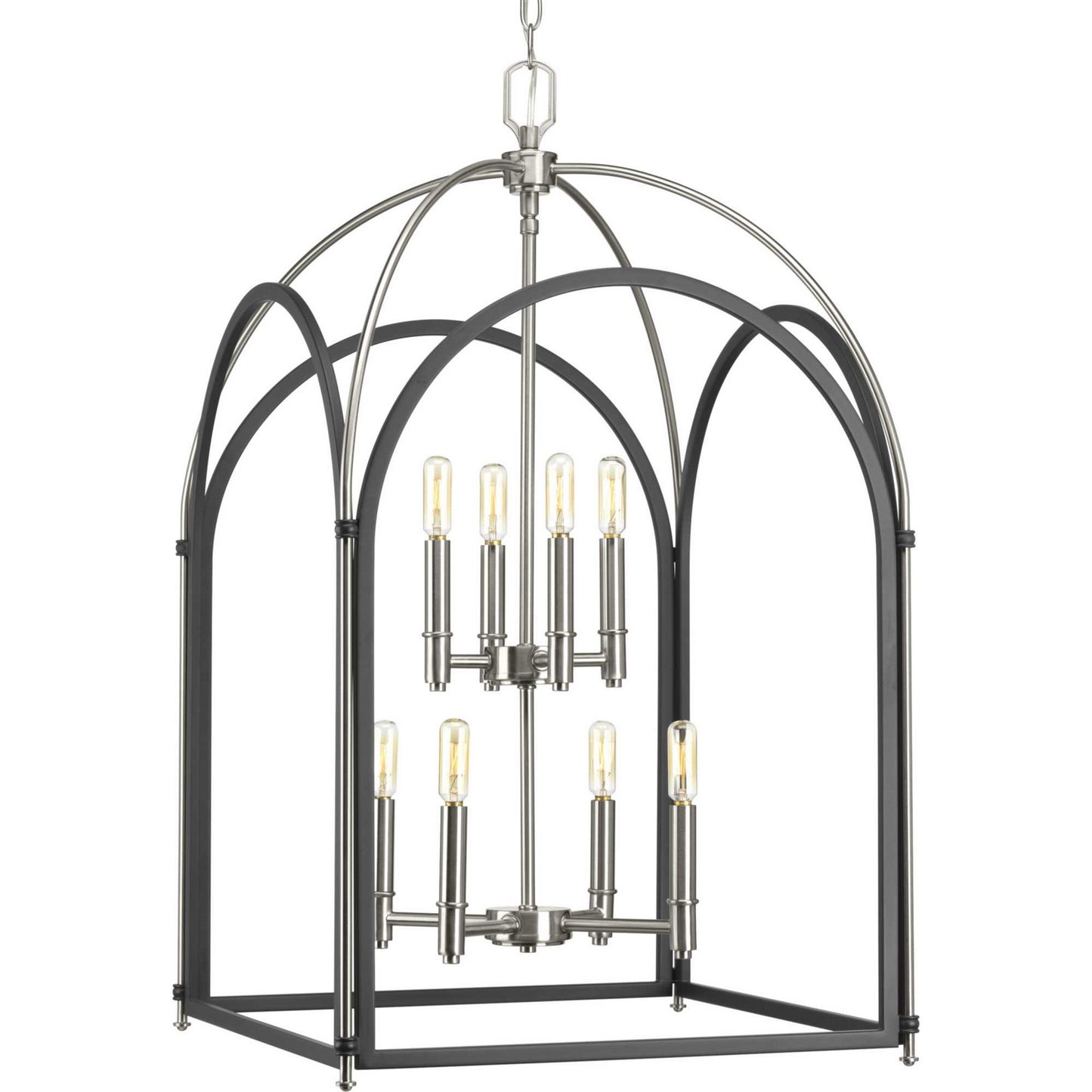 Westfall Eight Light Foyer Pendant in Graphite