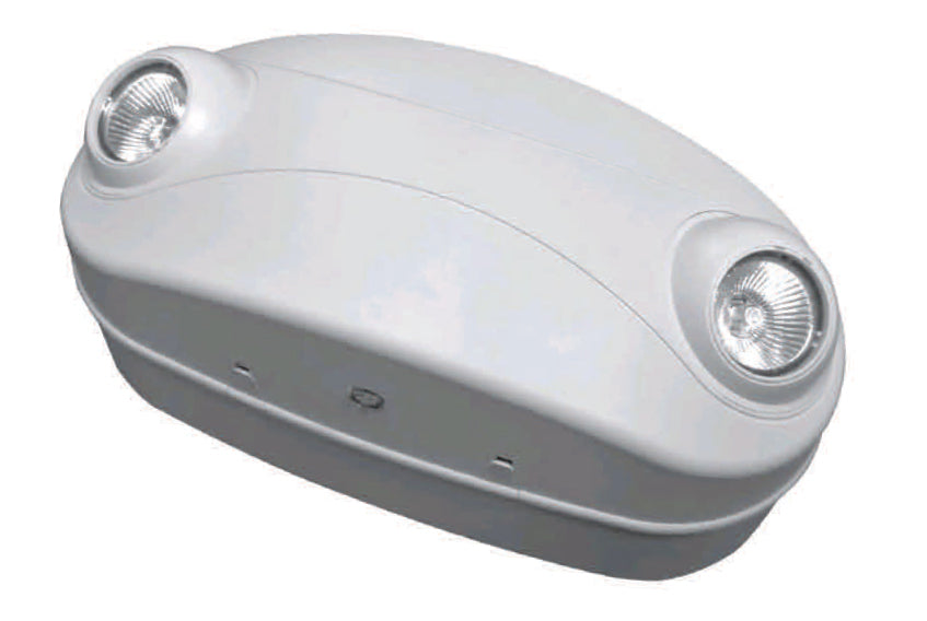 Two Lamp Emergency Fixture in White