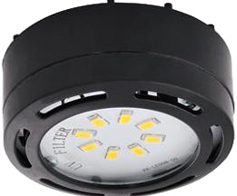 LED Puck Light in Plastic Black