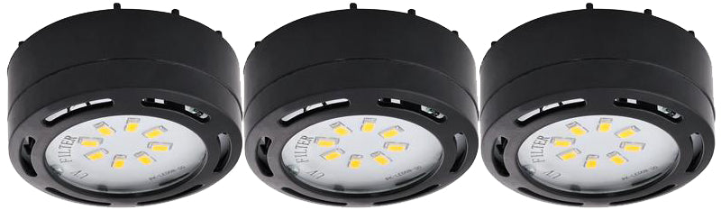 LED Puck Light in Plastic Black