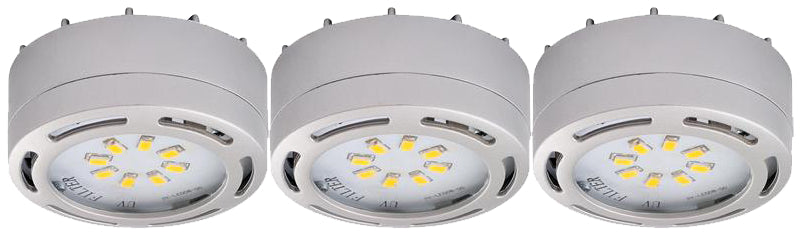 LED Puck Light in Plastic Nickel