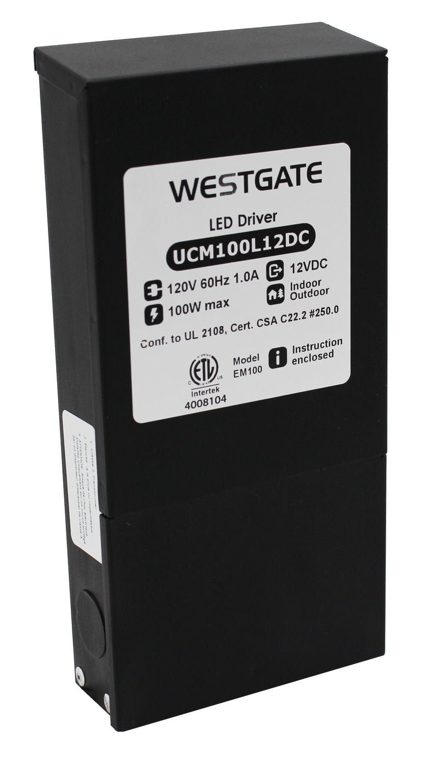 Westgate - UCM-100L-12DC - Transformer - Black