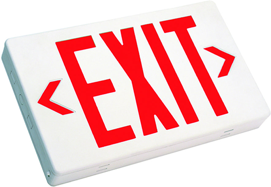 LED Exit W/Battery Backup in White