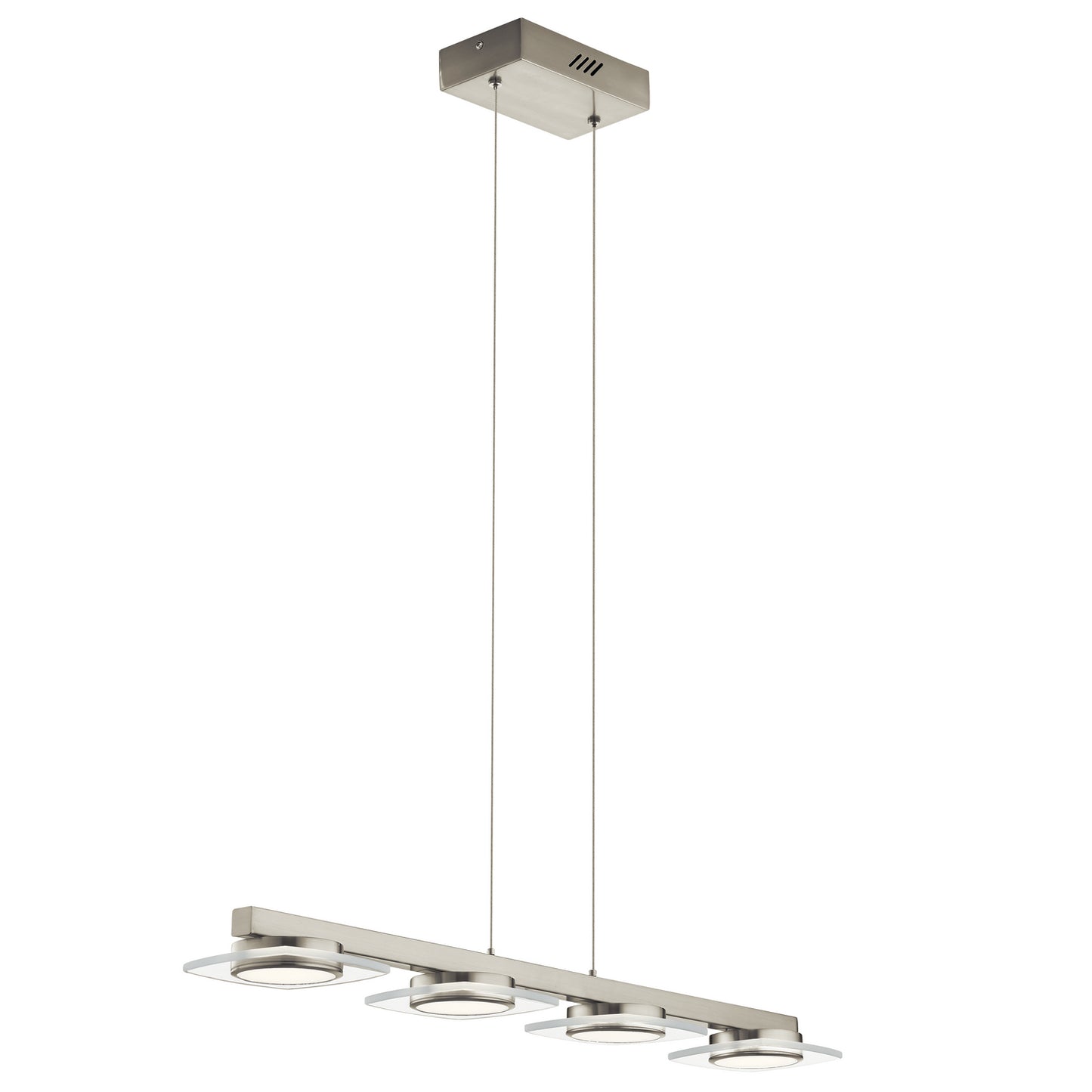 Azenda LED Linear Chandelier in Brushed Nickel