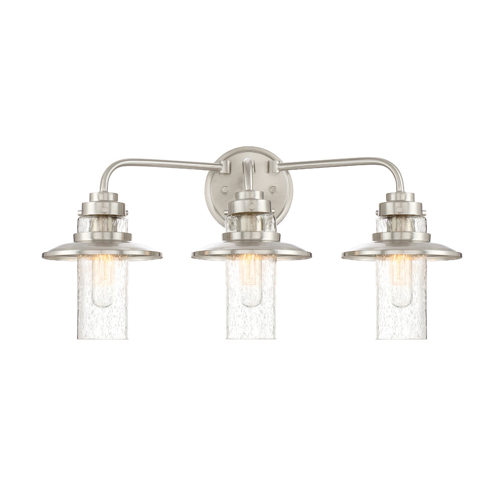 Dover Three Light Bath in Satin Platinum