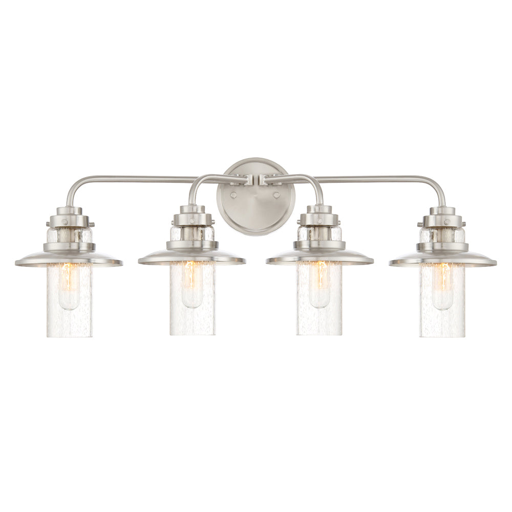 Dover Four Light Bath in Satin Platinum