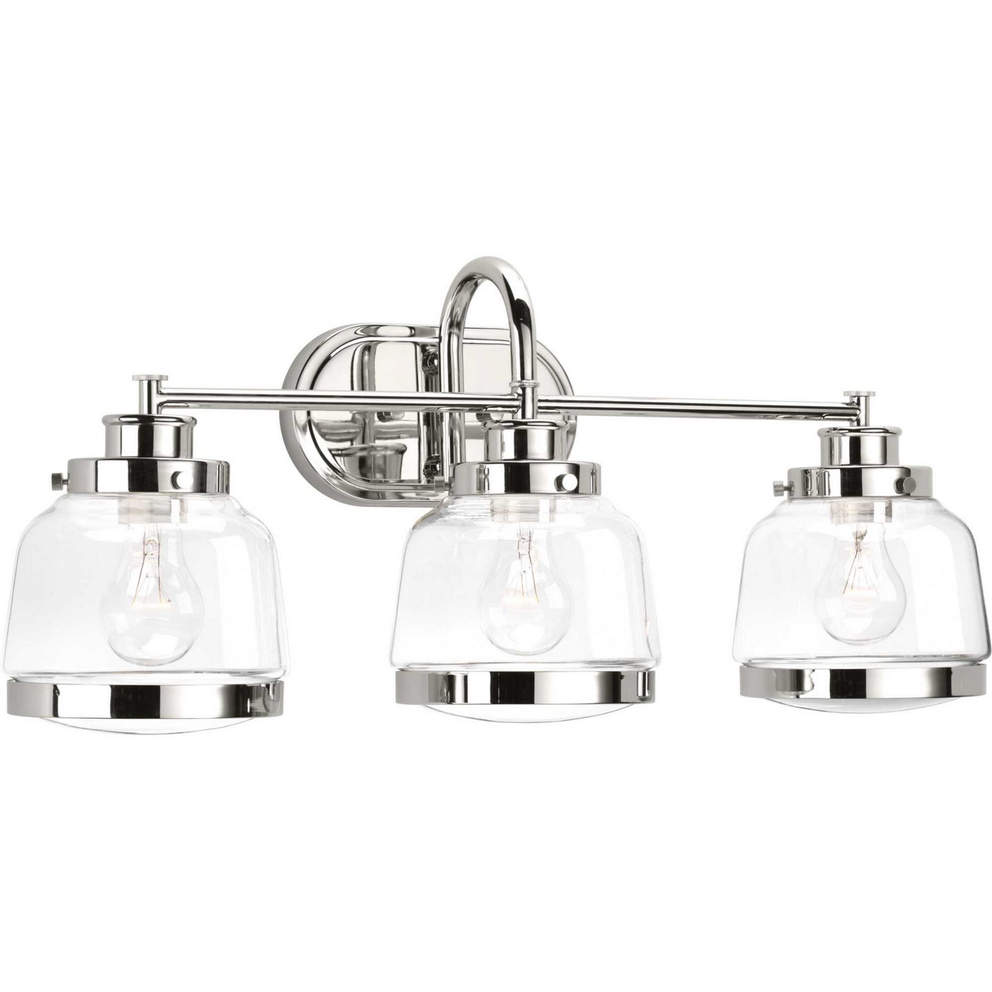 Judson Three Light Bath in Polished Nickel