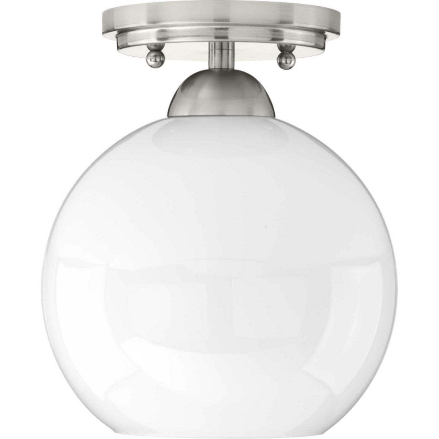 Carisa One Light Flush Mount in Brushed Nickel