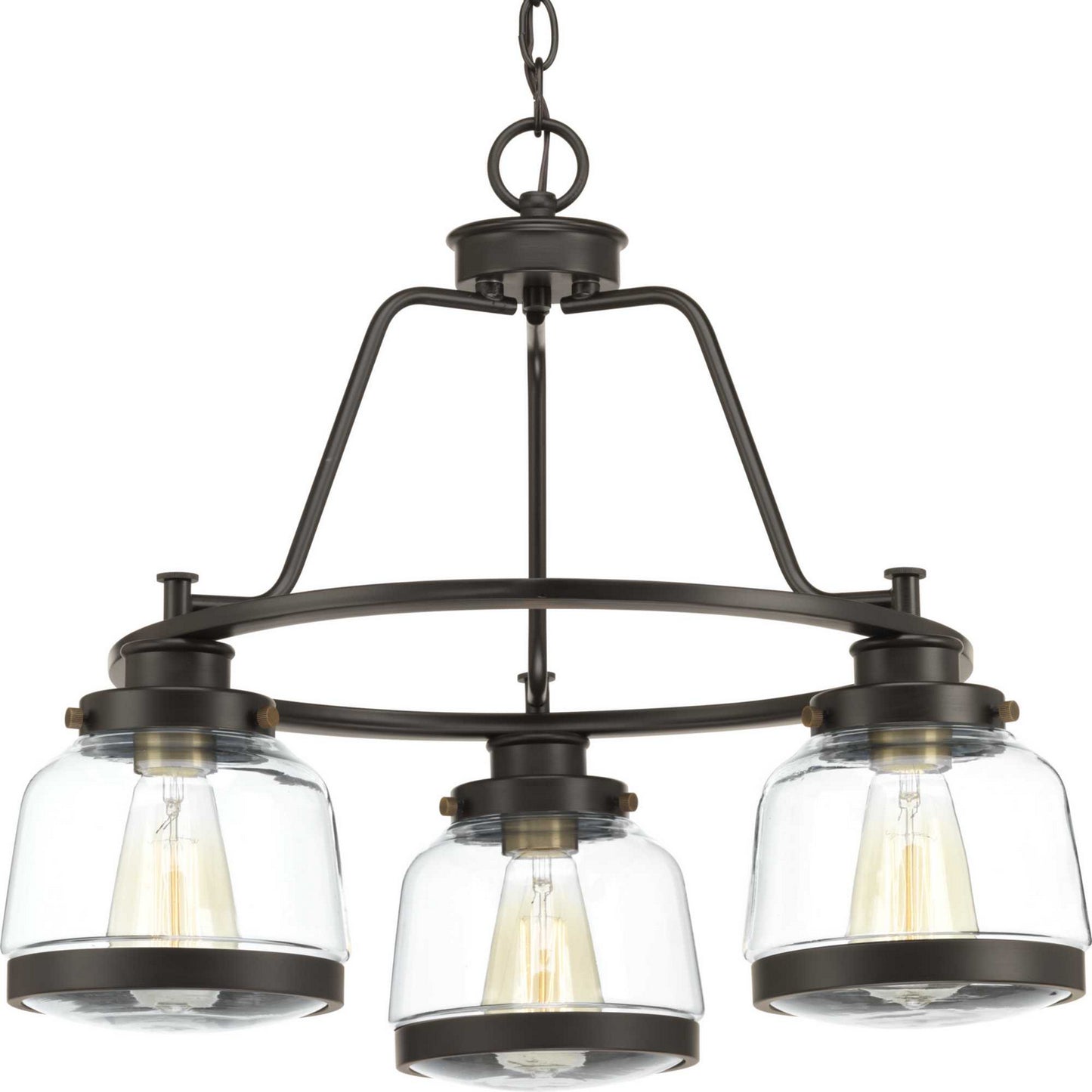 Judson Three Light Chandelier in Antique Bronze