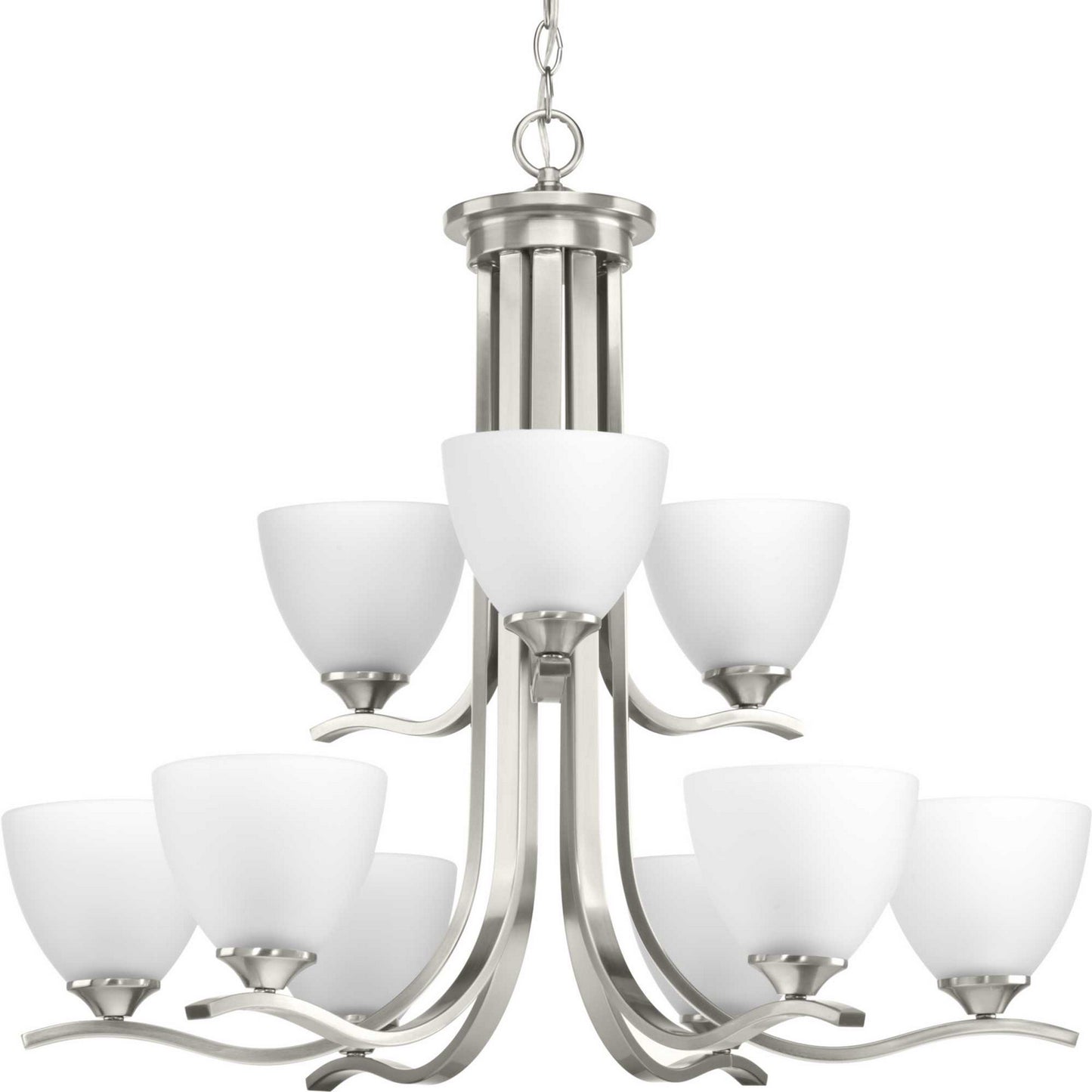 Progress Lighting - P400064-009 - Nine Light Chandelier - Laird - Brushed Nickel