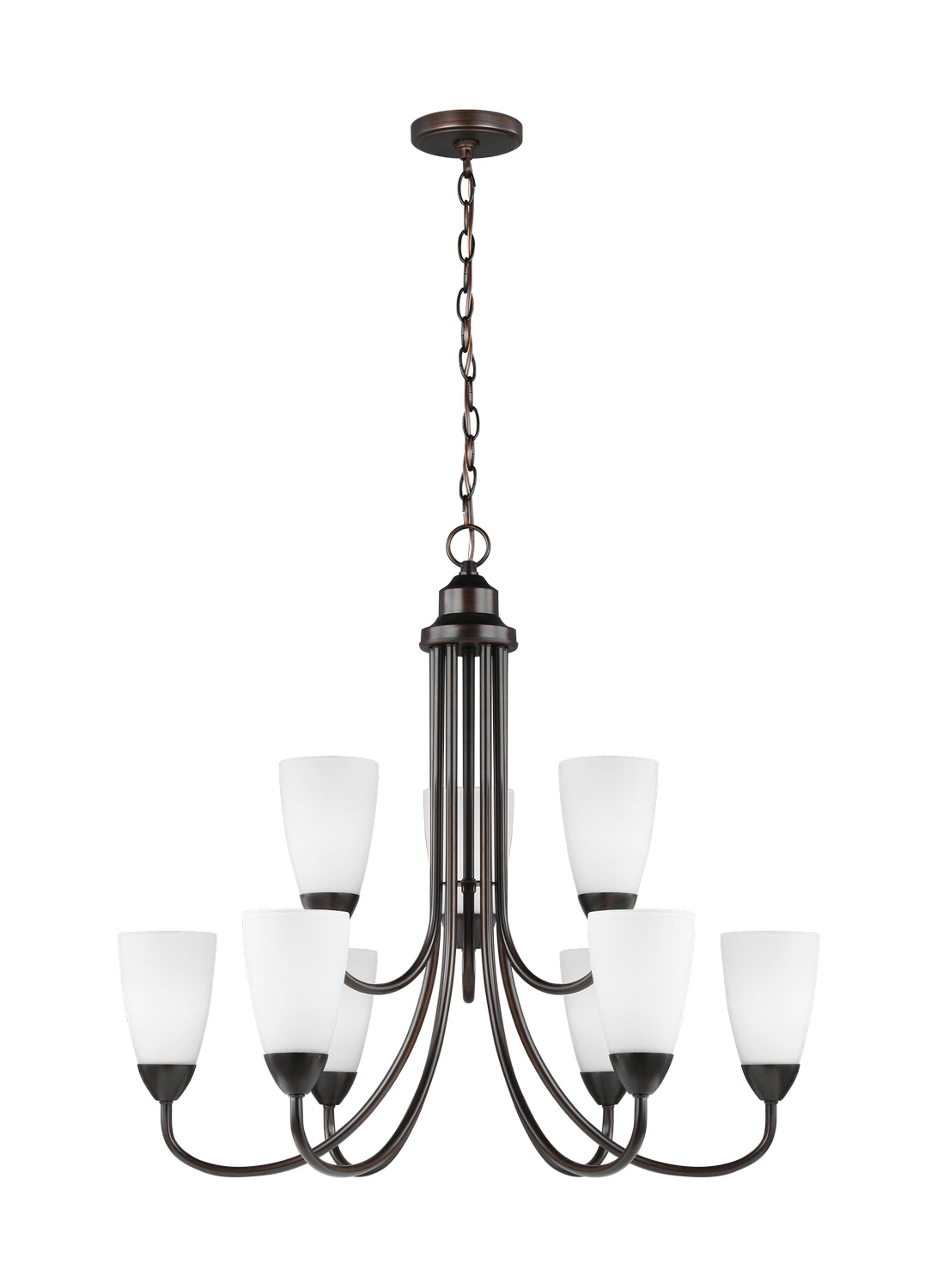 Seville Nine Light Chandelier in Bronze