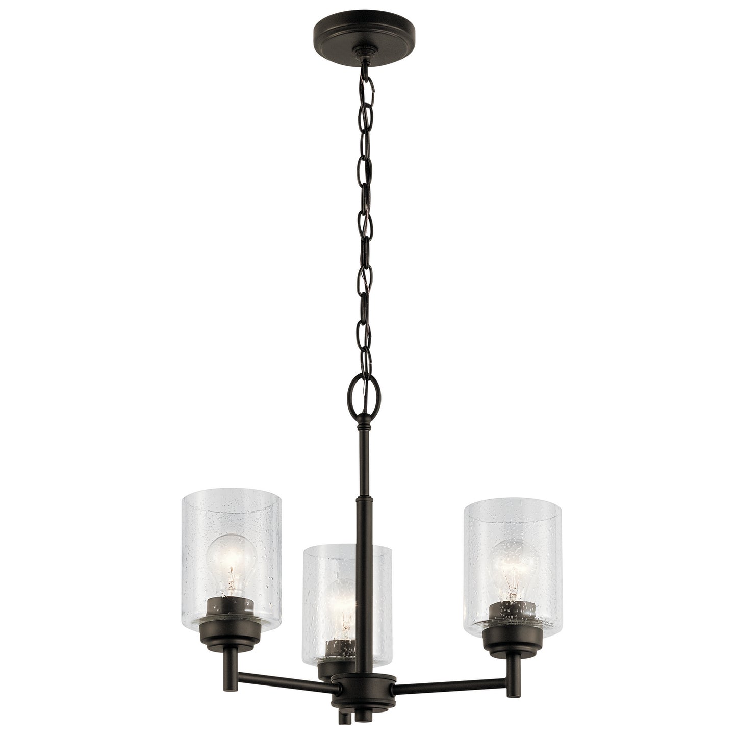 Winslow Three Light Mini Chandelier in Olde Bronze